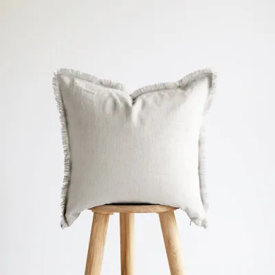 Hazel Fringed Edge Flax Linen Cushion