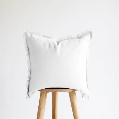 Hazel Fringed Edge Flax Linen Cushion