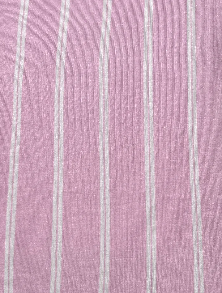 Heritage Stripe Pima Knit Long-Sleeved Pajama - Pink