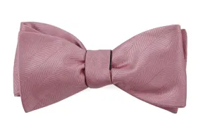 Herringbone Vow Dusty Rose Bow Tie