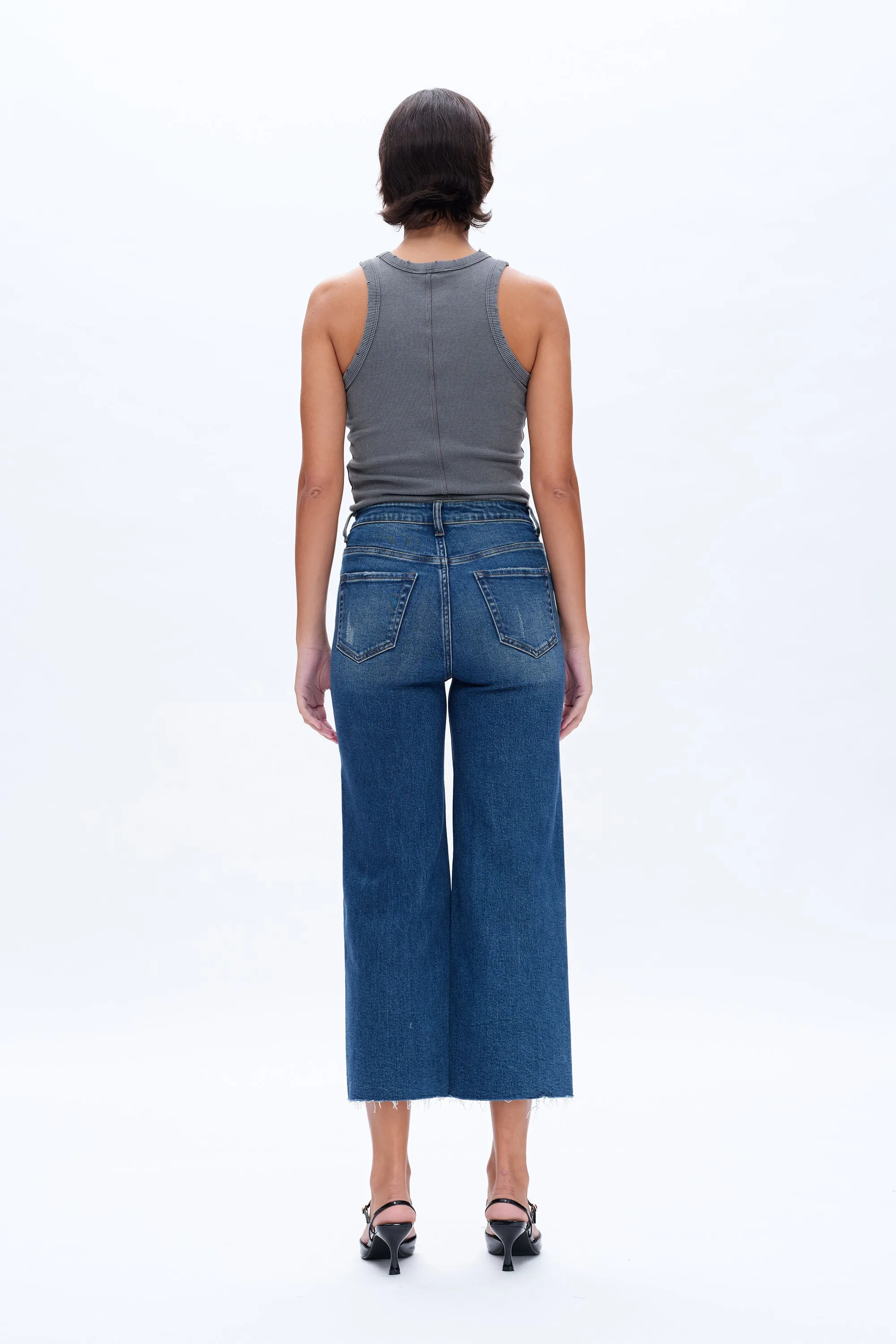 HIGH RISE WIDE LEG JEANS BYW8015 SURF