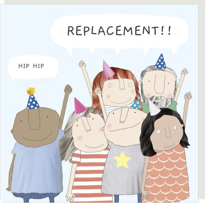 Hip Replacement Greeting Card from Rosie Made a Thing