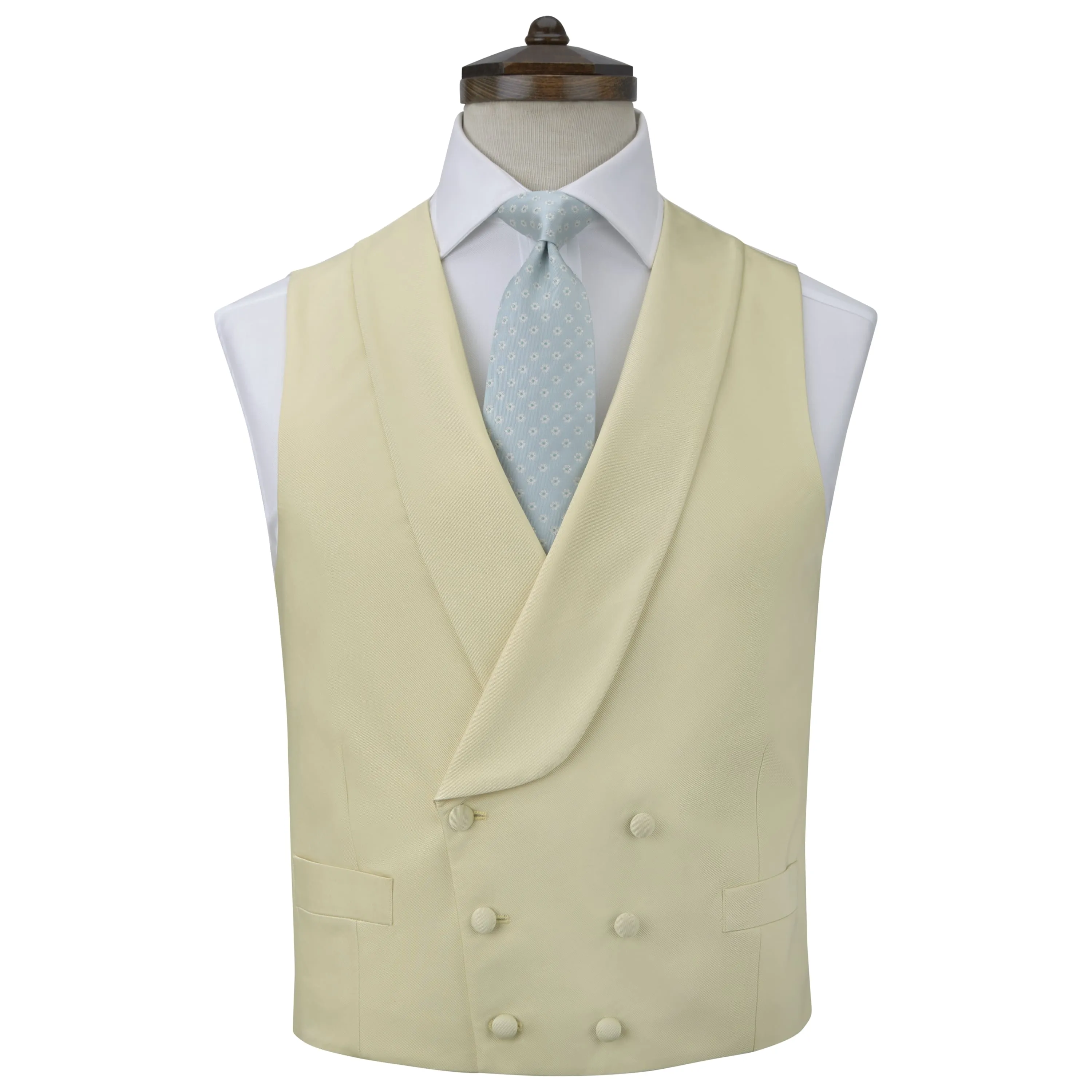 Hudson Lemon Silk Cotton Grosgrain Waistcoat