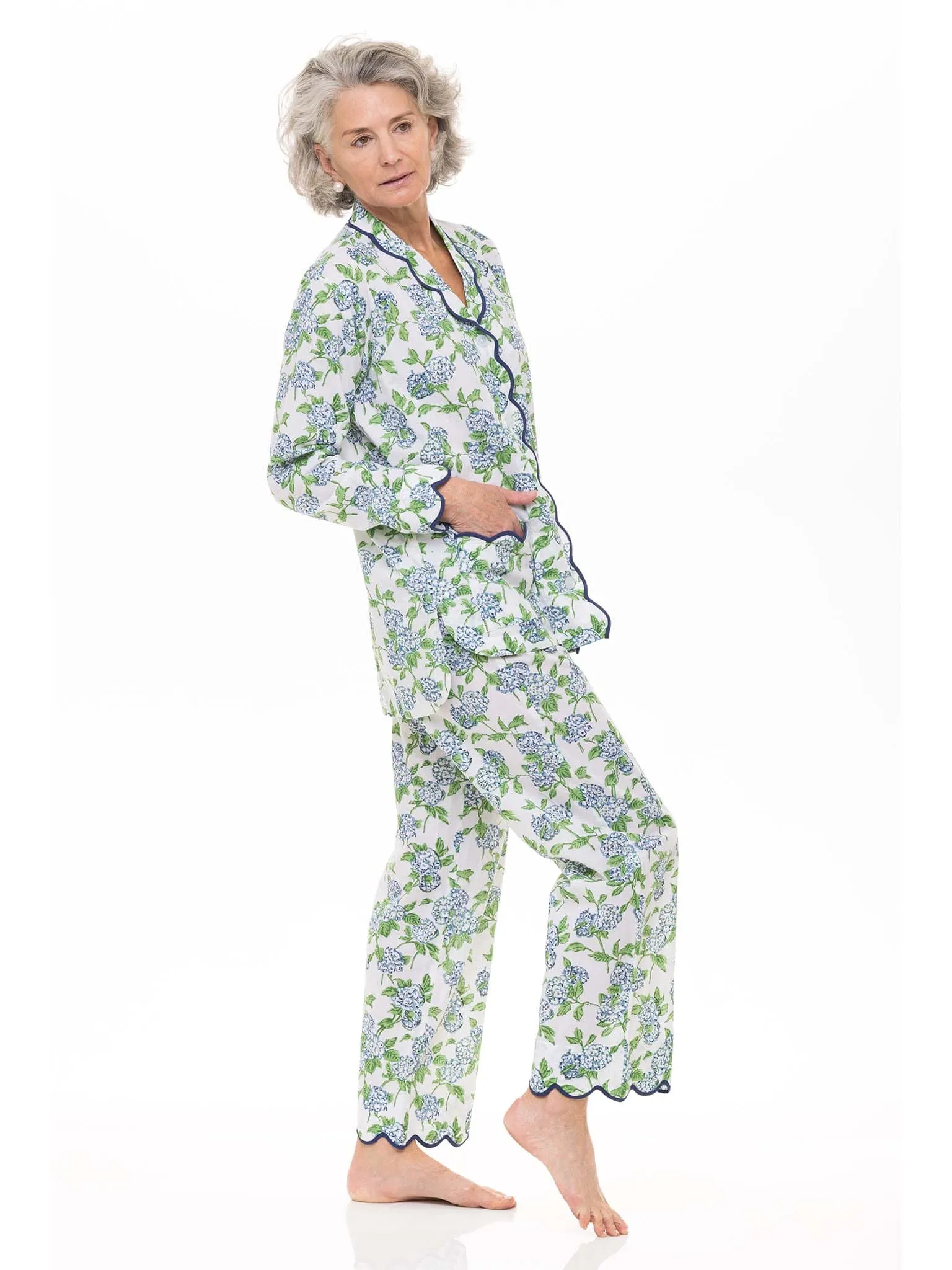 Hydrangea Pajamas with Scalloping