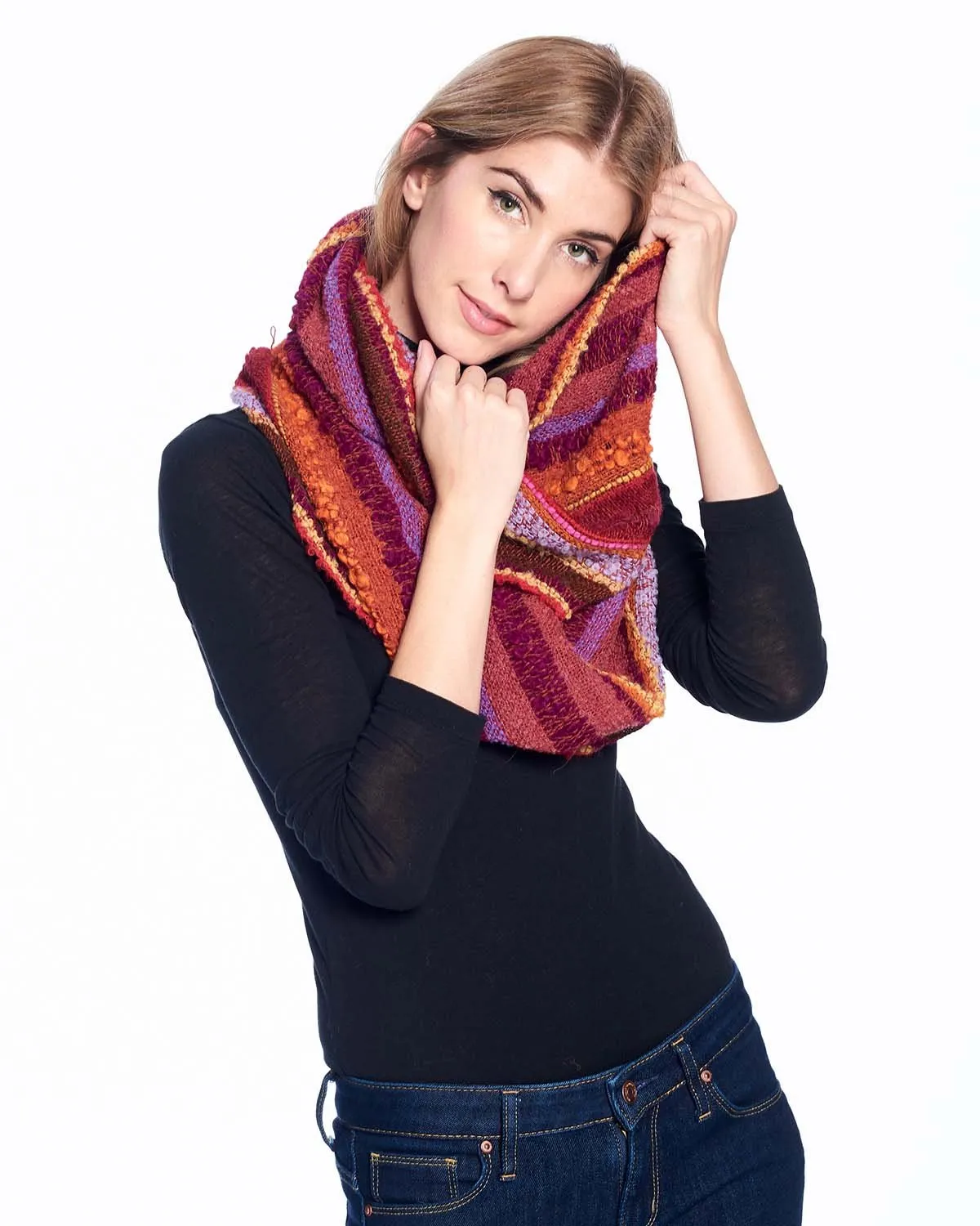 Infinity Alpaca Scarf - Boucle - Autumn