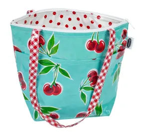 Insulated Thermal Lunch Bag Cherry Aqua