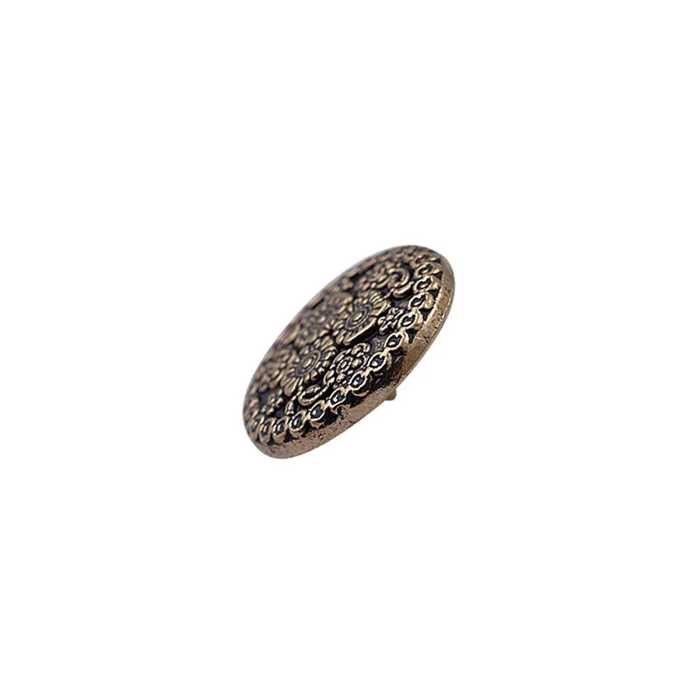 Intricate Flower Design Antique Finish Metal Buttons for Sherwani