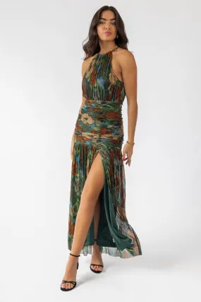 Isra Floral Ruched Maxi Dress