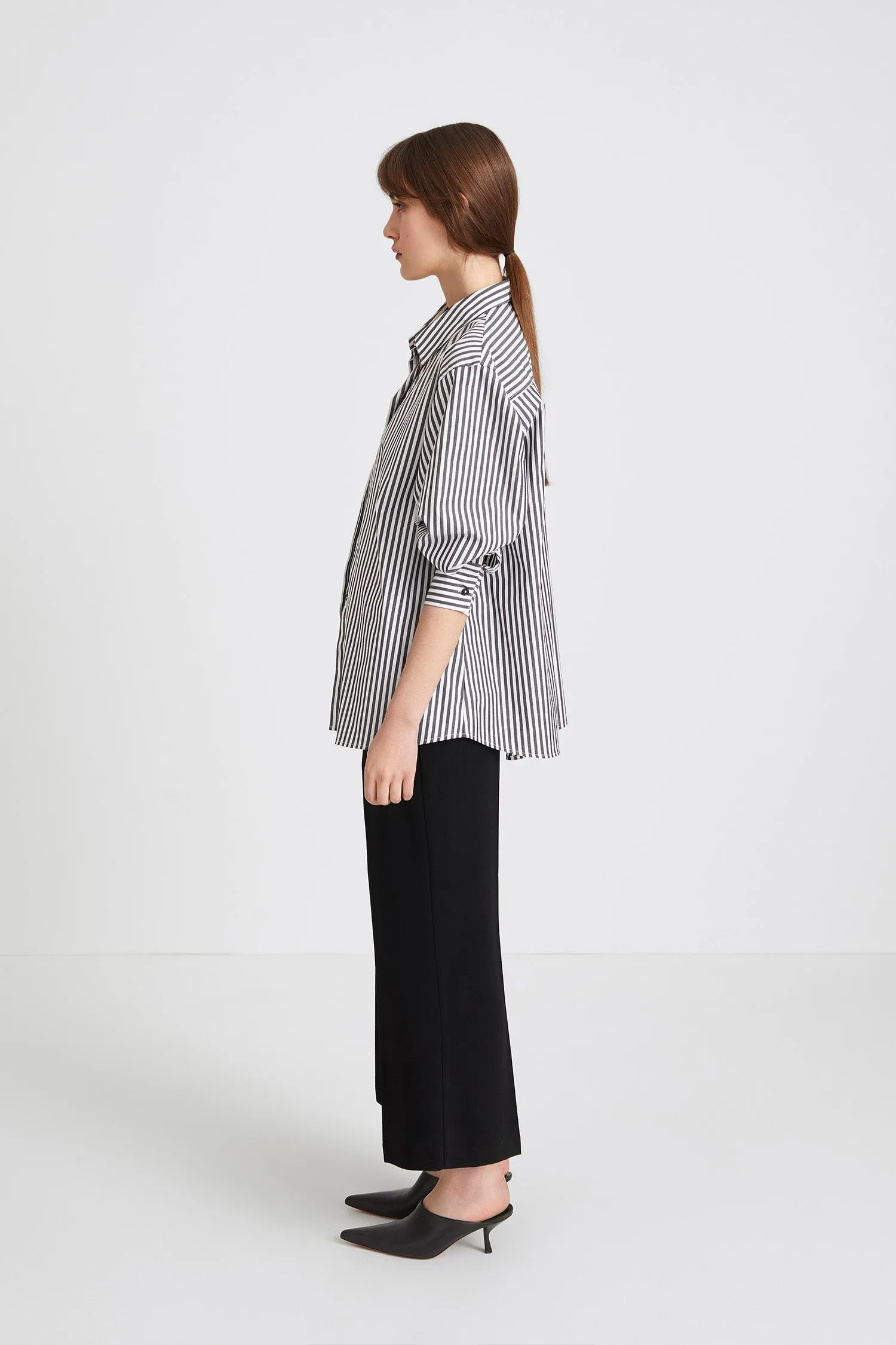 JEANNE SHIRT - BLACK STRIPED