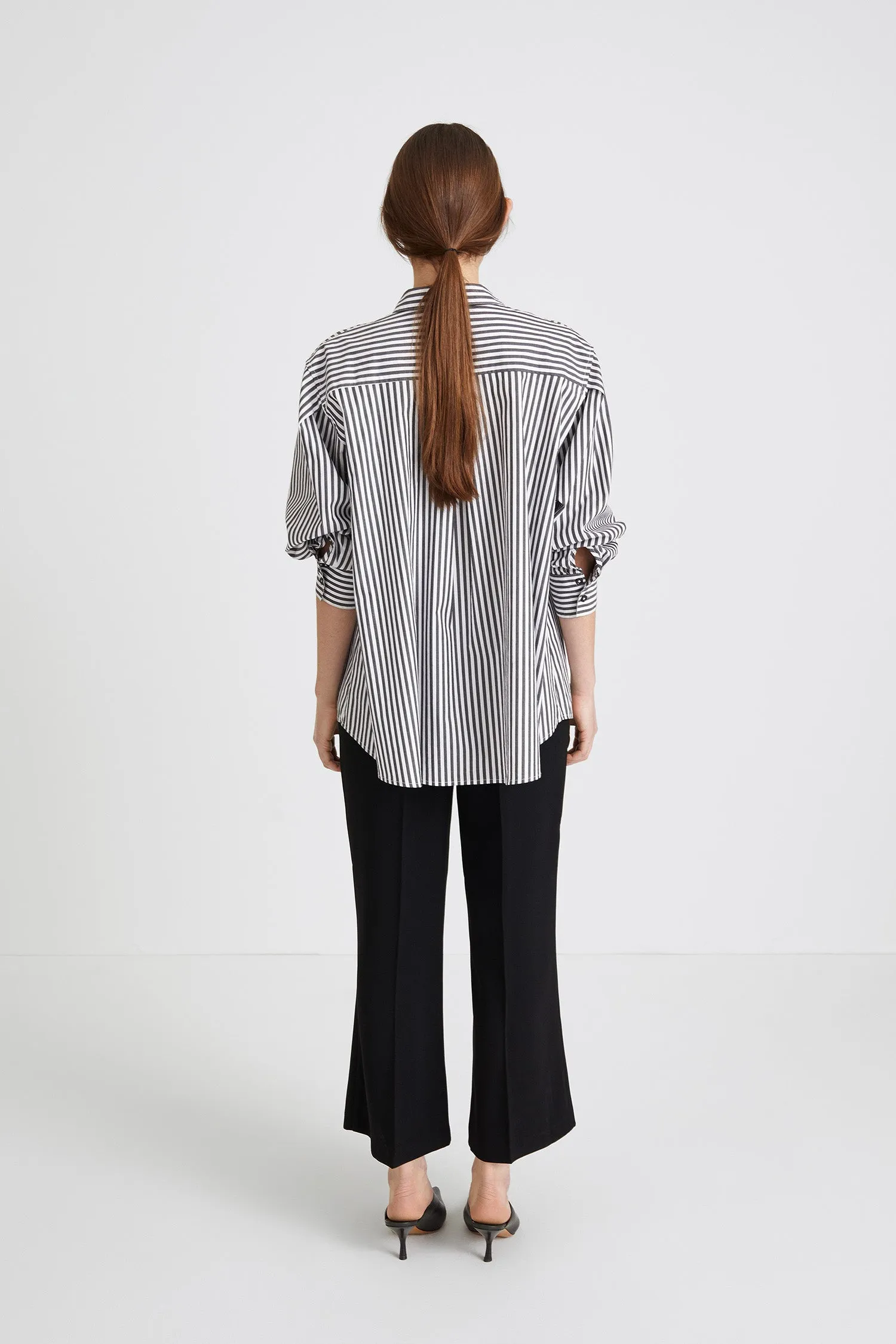 JEANNE SHIRT - BLACK STRIPED