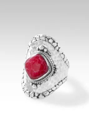 Joyful Ring™ in Red Indonesian Coral