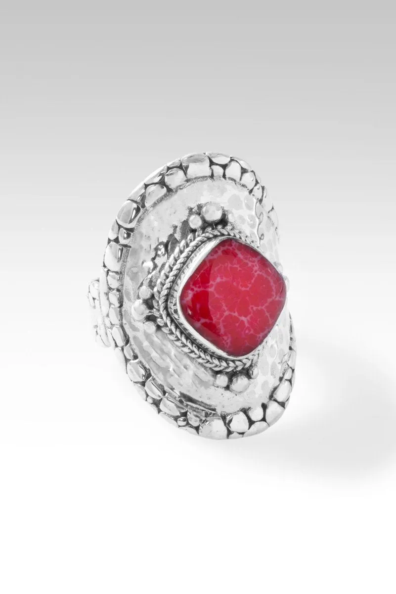 Joyful Ring™ in Red Indonesian Coral