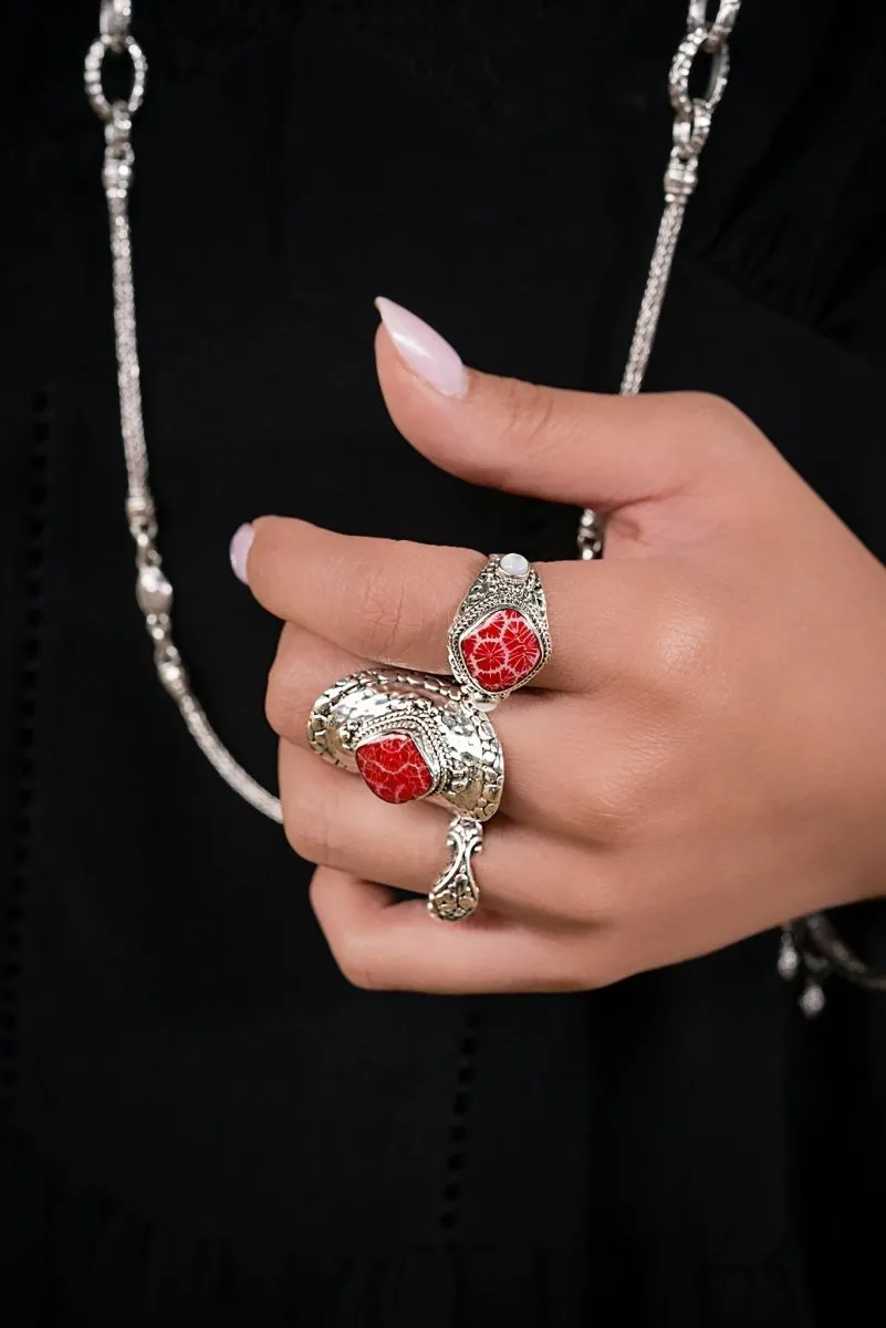 Joyful Ring™ in Red Indonesian Coral