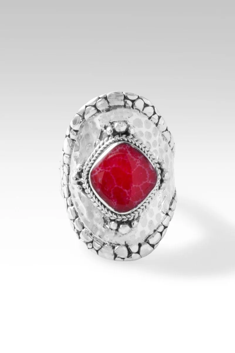 Joyful Ring™ in Red Indonesian Coral