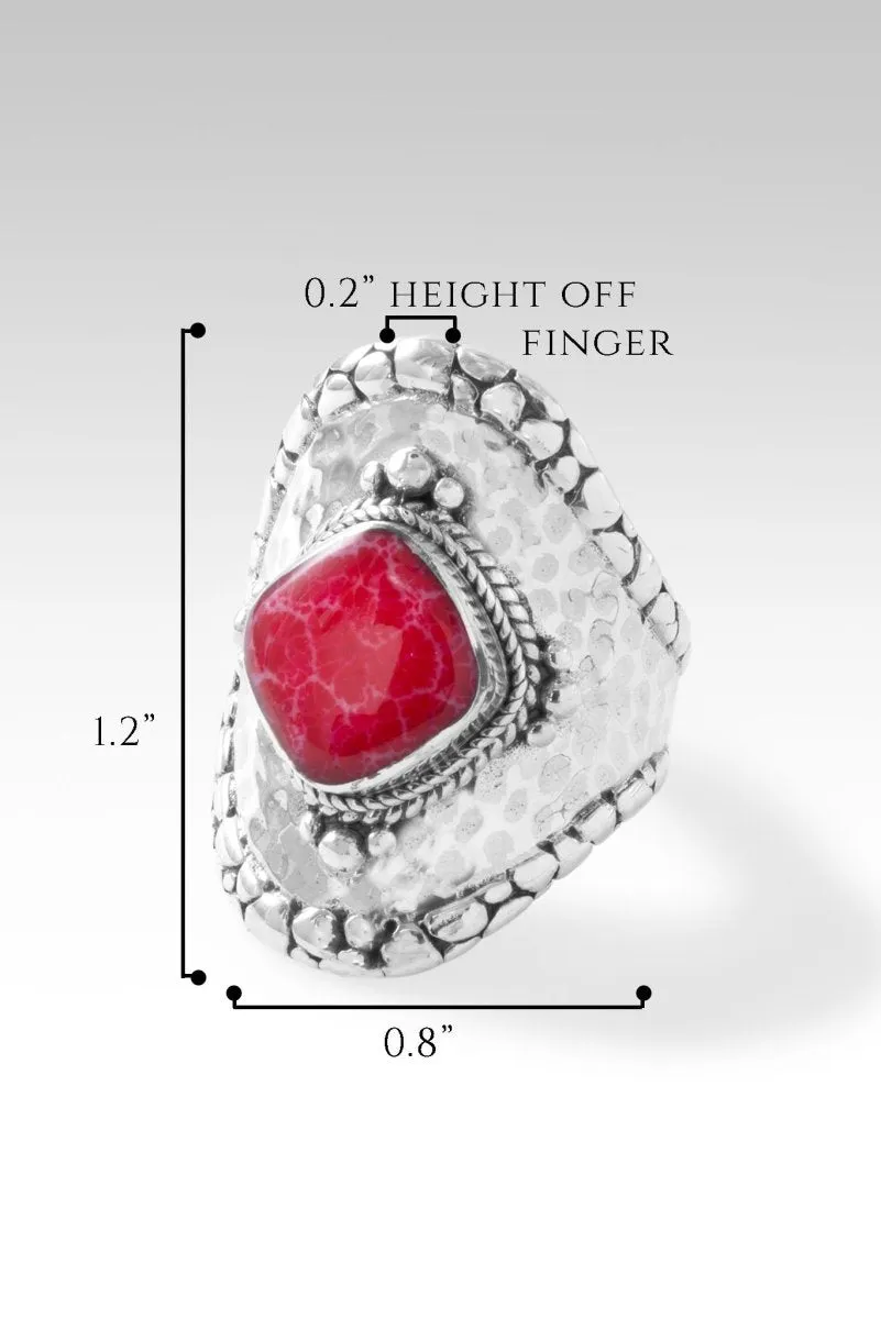 Joyful Ring™ in Red Indonesian Coral