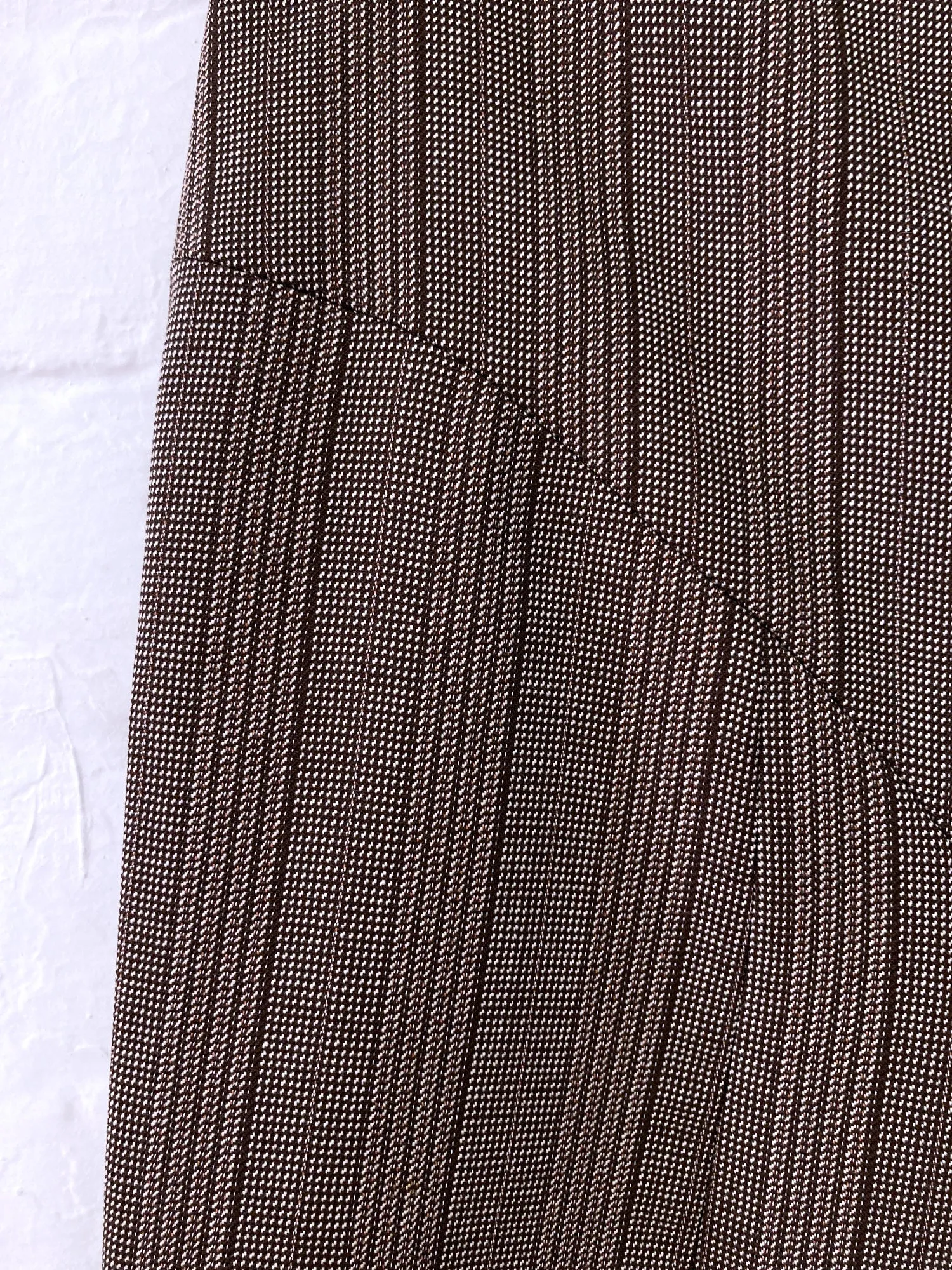 Junya Watanabe Comme des Garcons AW1997 brown striped wool 3D panelled trousers