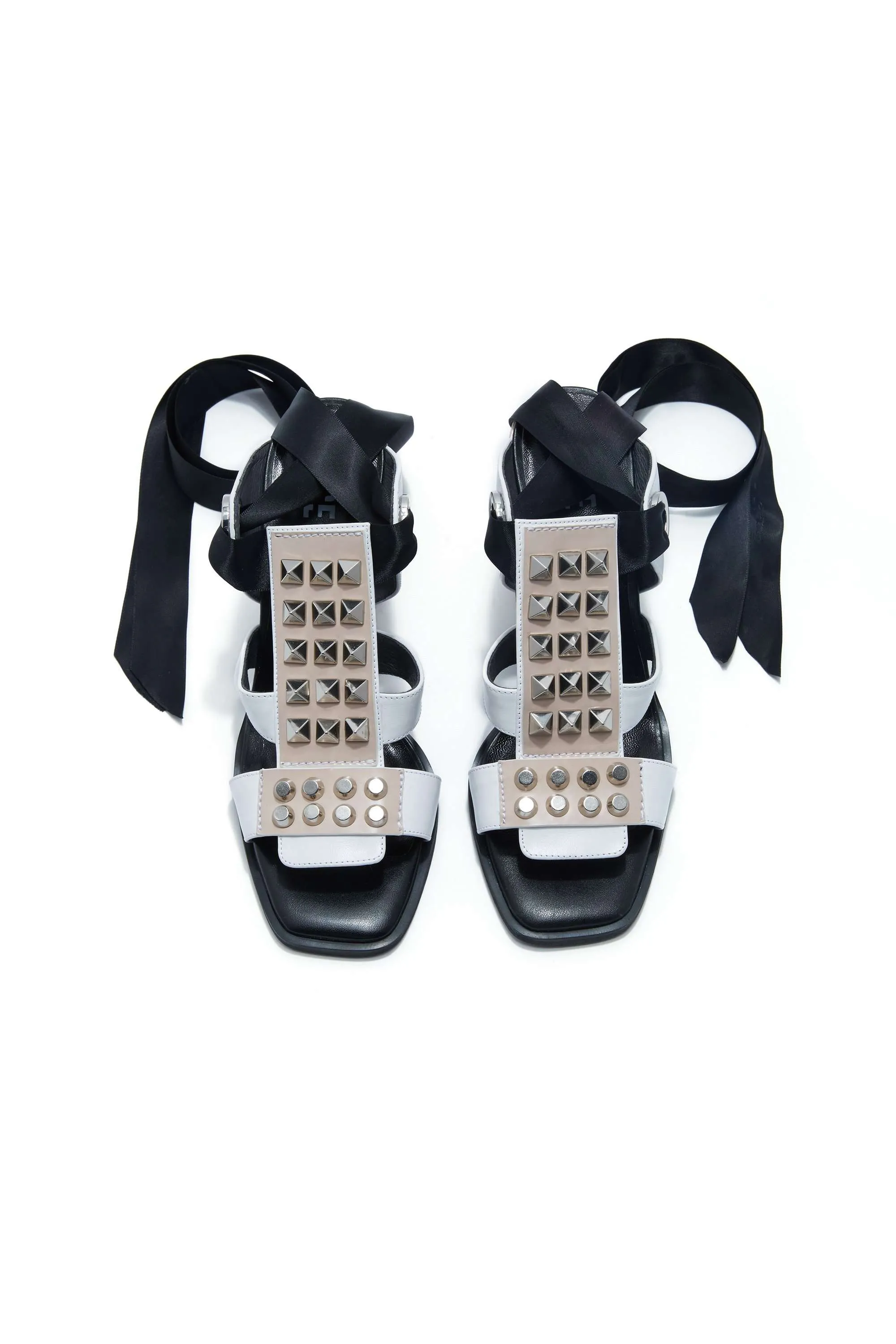 Ladies Studded & Ankle Strap Ballet Heel Sandal 4480