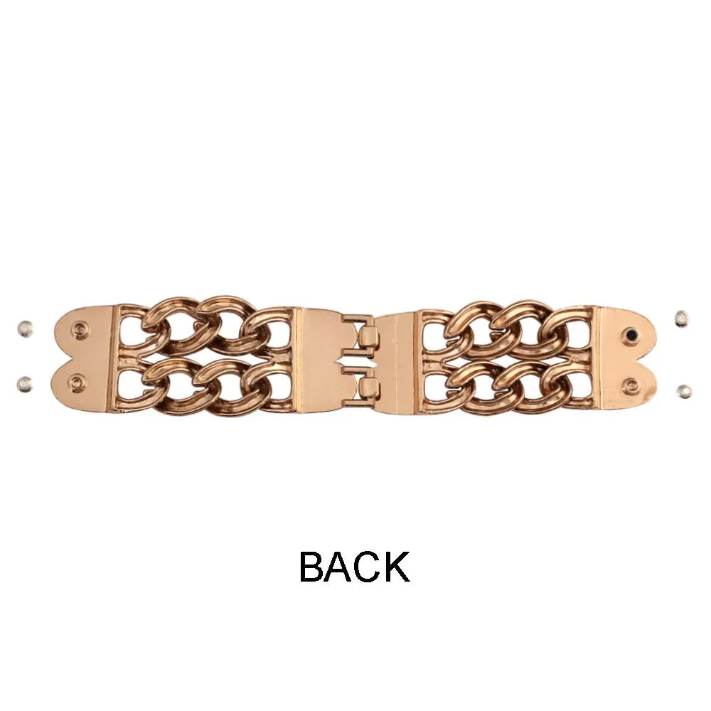 Lavish Double Layered Chain Design Closure Clasp Buckle