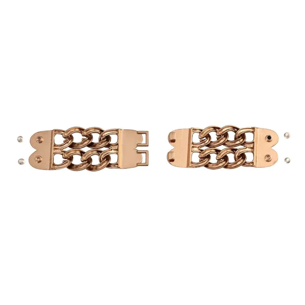 Lavish Double Layered Chain Design Closure Clasp Buckle