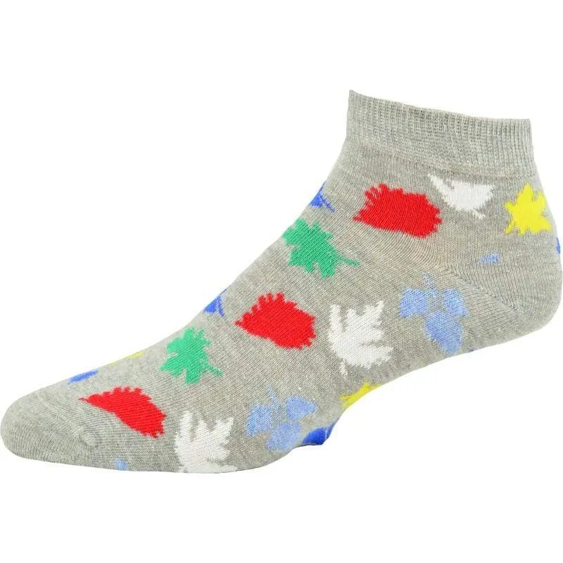 Leaf Pattern Ankle Cotton Socks