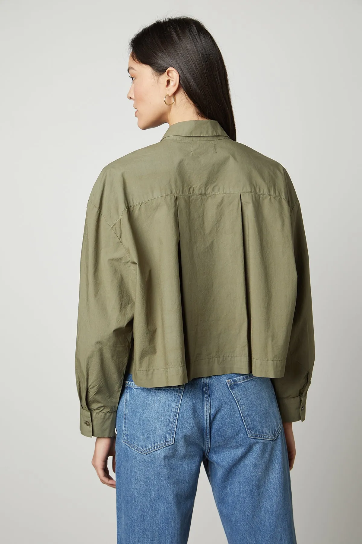 LUCILLE CROPPED BUTTON-UP SHIRT