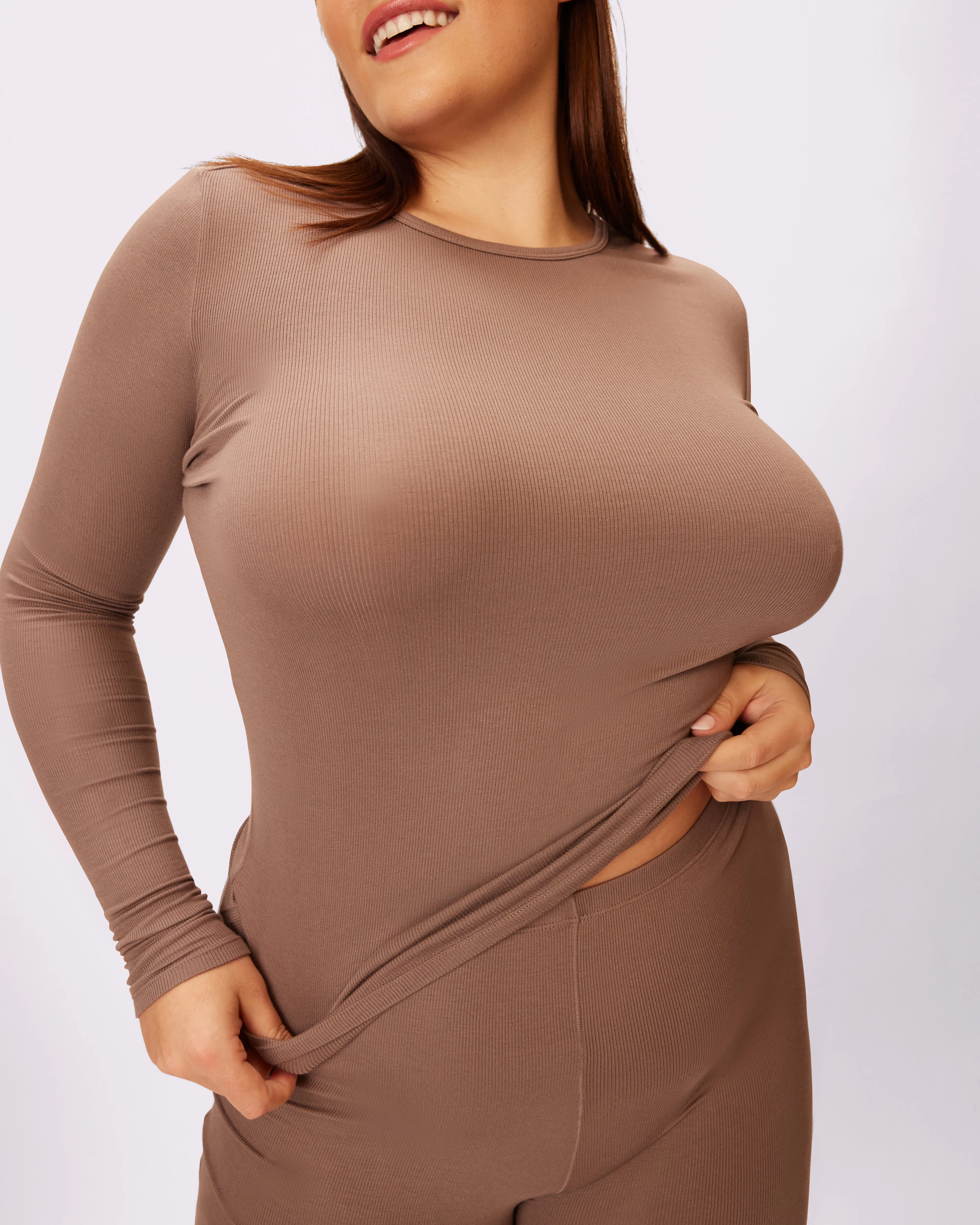 Lush Rib Warm Base Long Sleeve | Lush Rib | Archive (Truffle)