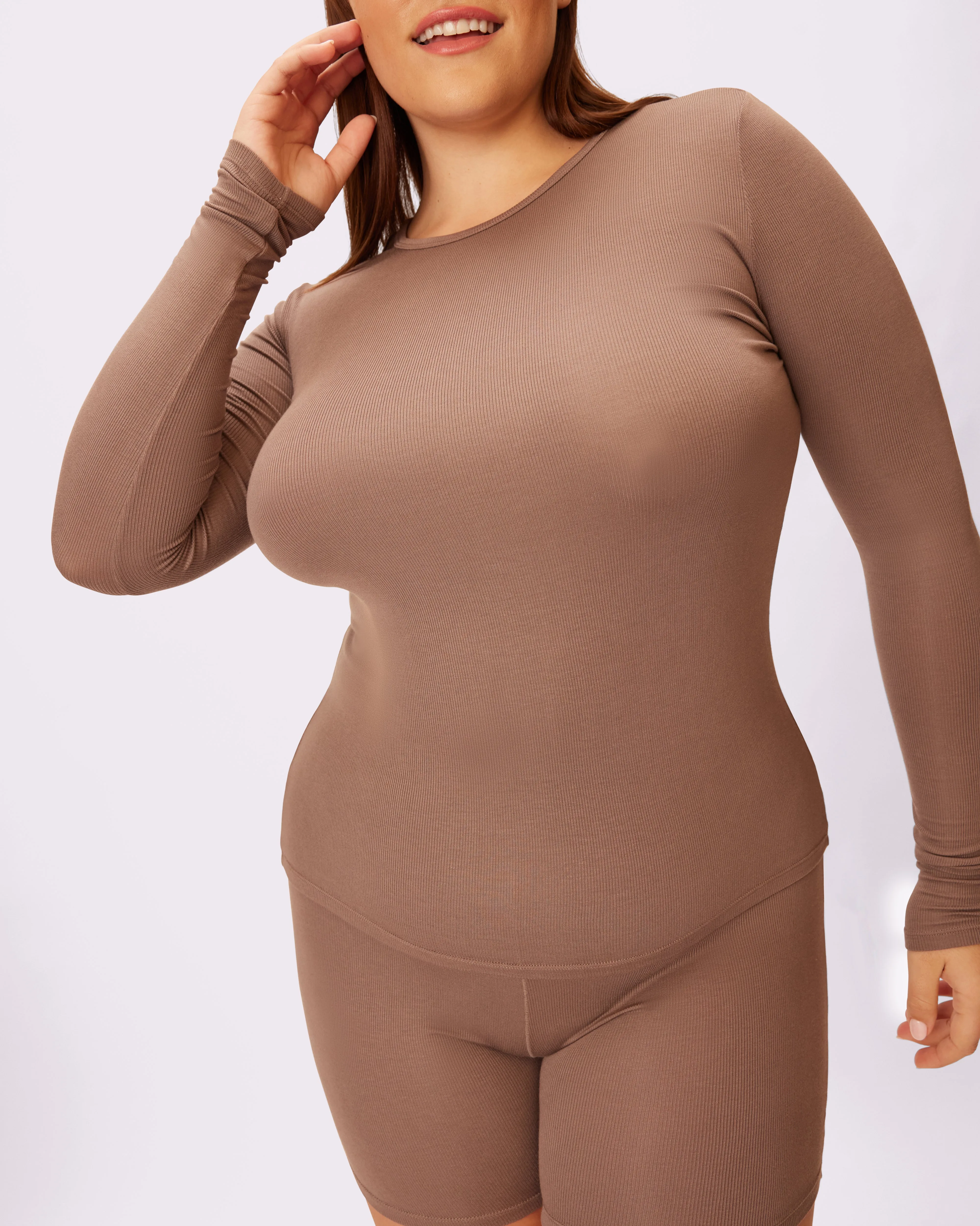 Lush Rib Warm Base Long Sleeve | Lush Rib | Archive (Truffle)