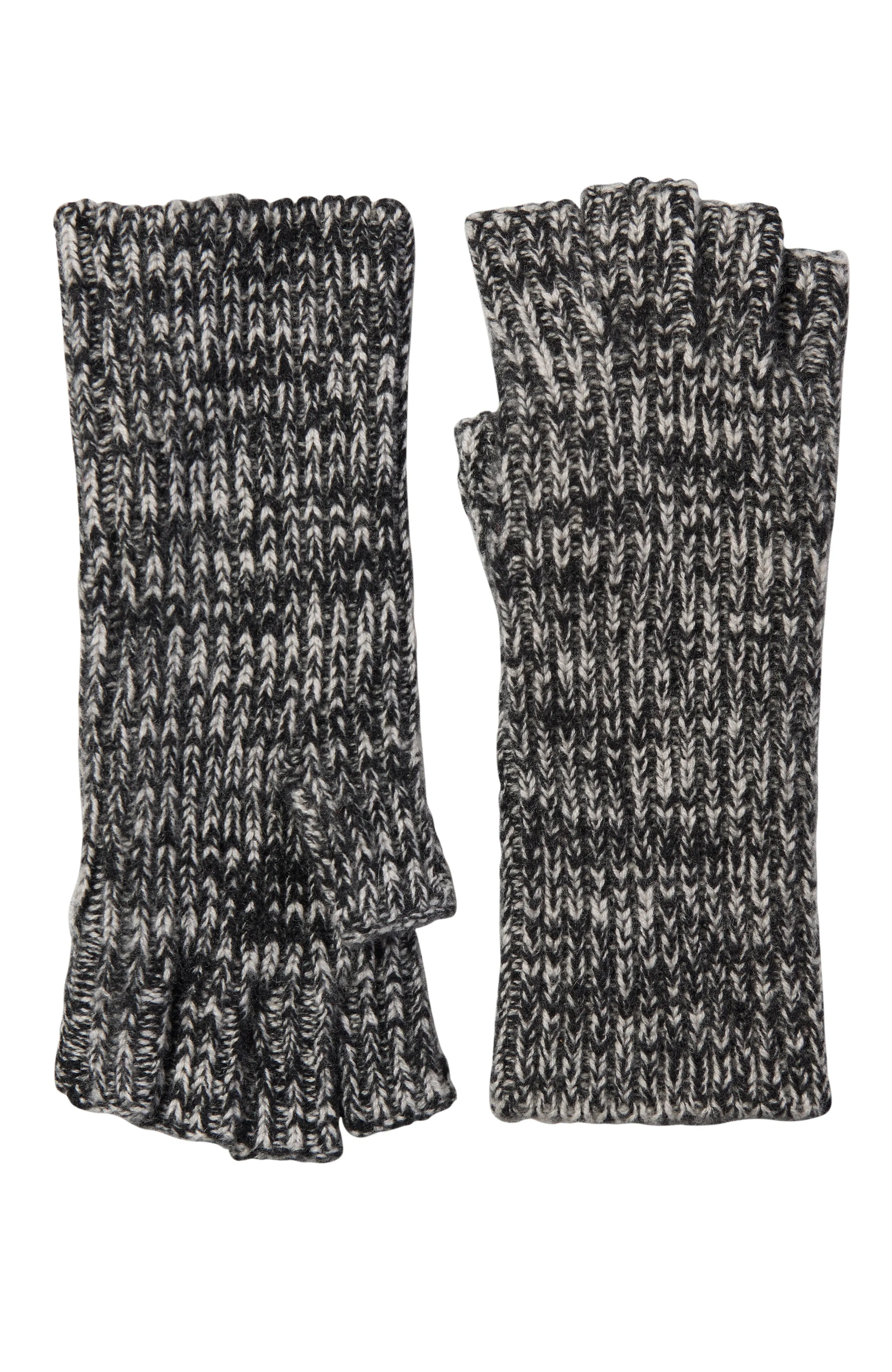 MARL FINGERLESS RIB KNIT GLOVE