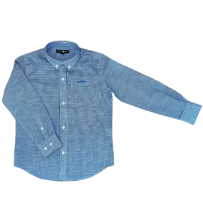 Men's Bowen Arrow Button Down– Back River Blue Linen