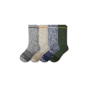 Men's Summer Slub Calf Sock 4-Pack