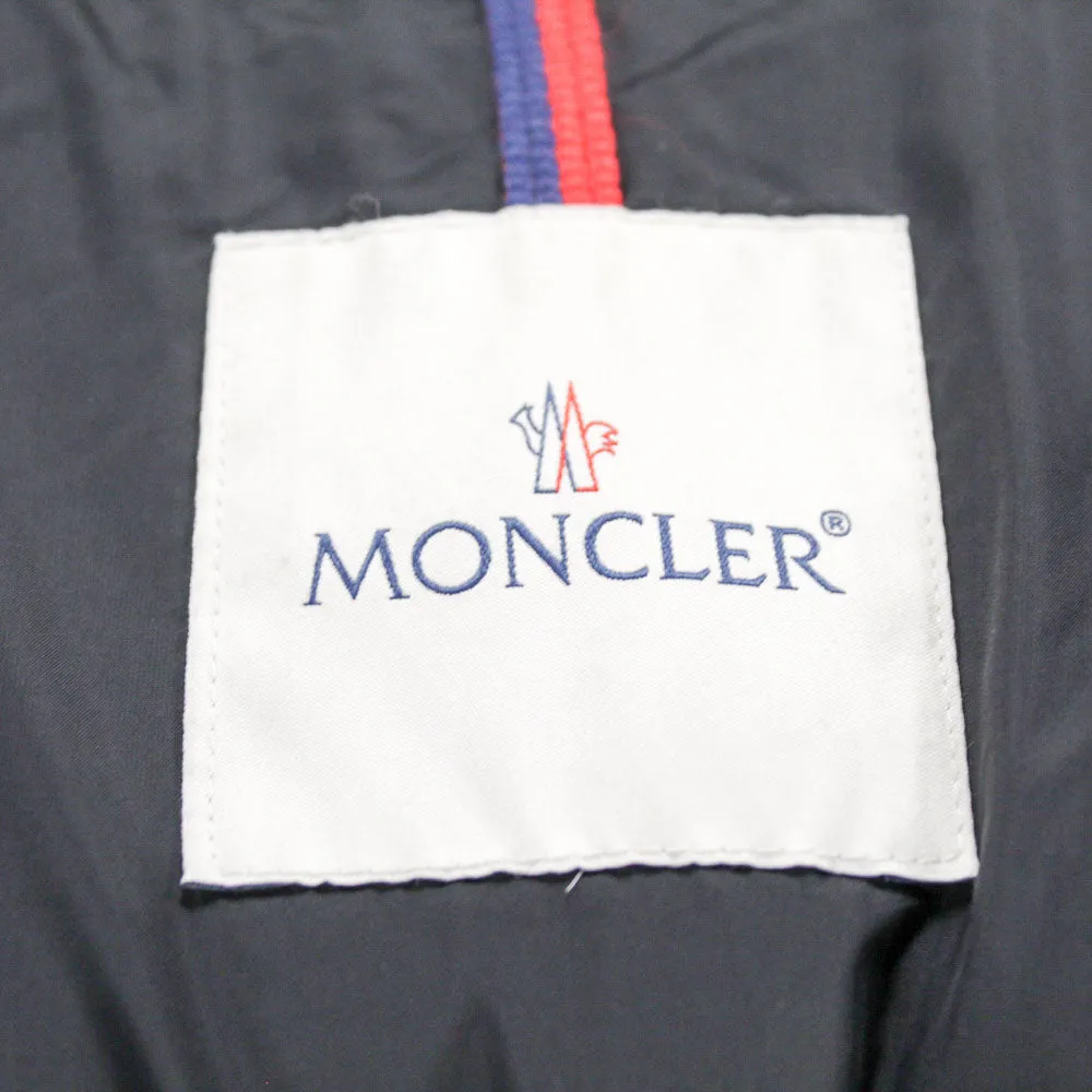 Moncler £1655 Grey Glossy Aphrotiti Long Down Quilted Coat Sz1