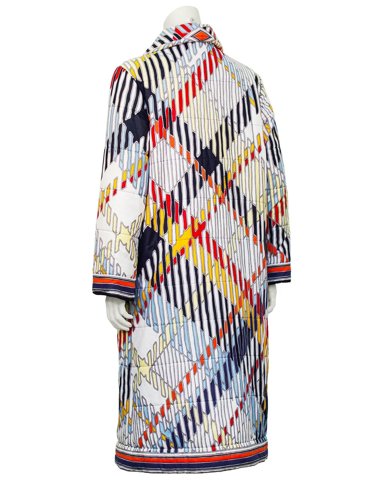 Multi Color Cotton Quilted Overcoat