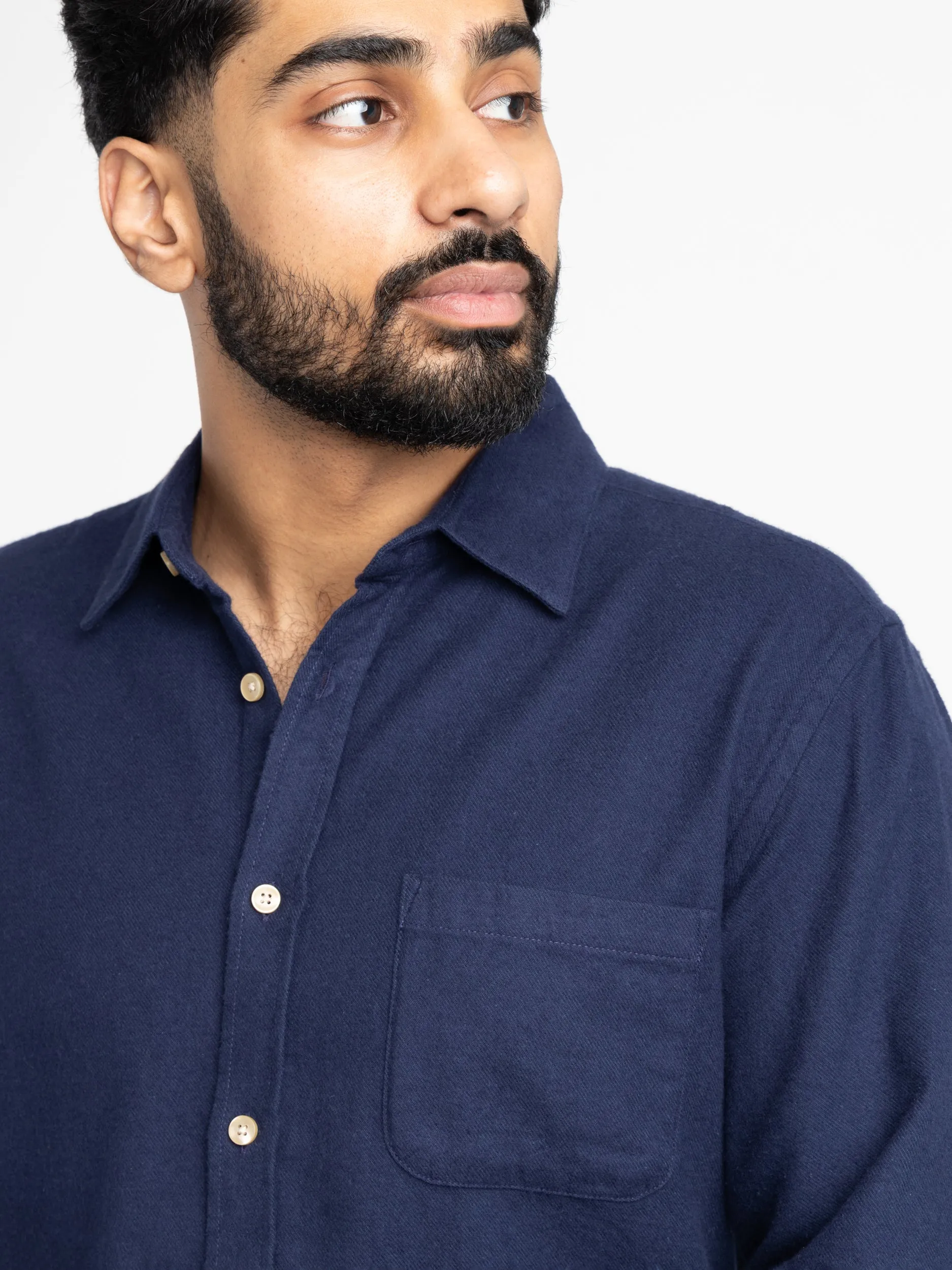 Navy Teca Flannel Shirt