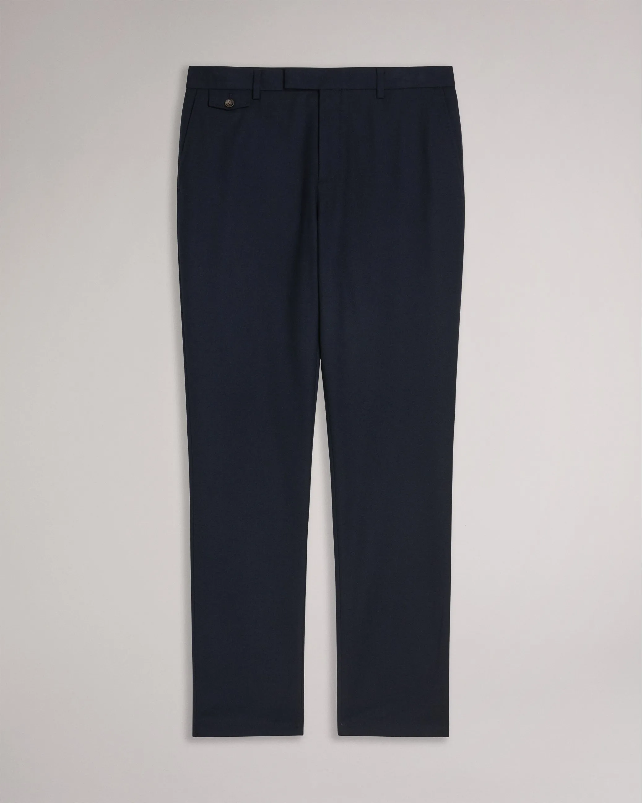 Ngolo Slim Fit Flannel Trousers Navy