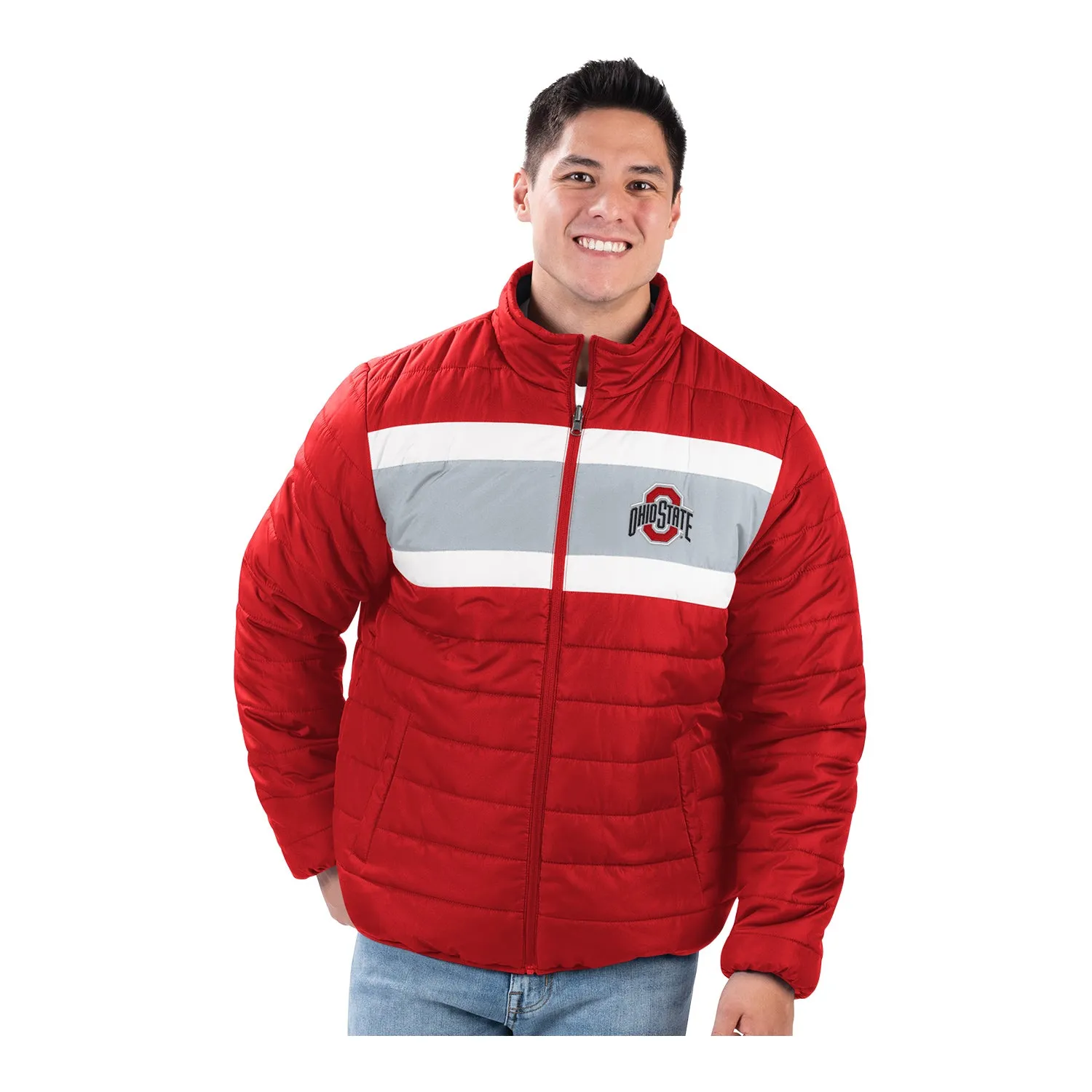 Ohio State Buckeyes Baseline Reversible Full-Zip Scarlet & Gray Jacket