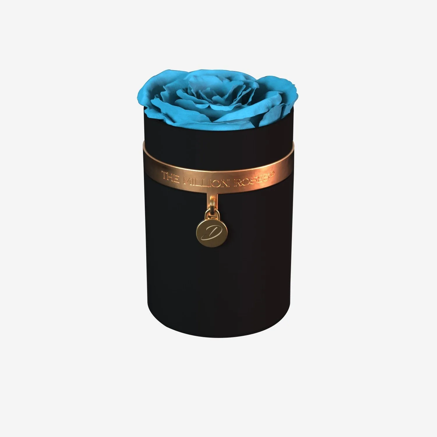 One in a Million™ Round Black Box | Charm Edition | Light Blue Rose