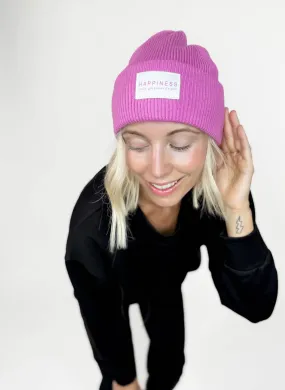 ONLY Liv Patch Rib Beanie- SUPER PINK