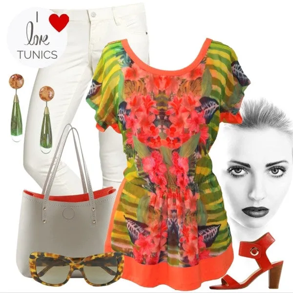 Orange Flower Tunic