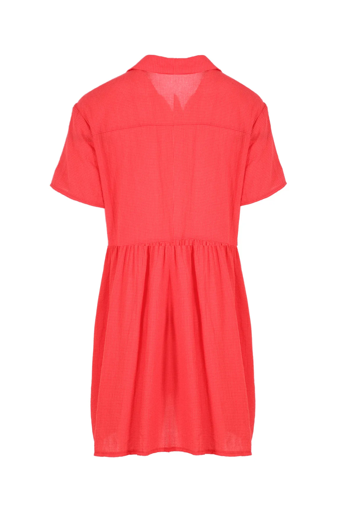 Pacific Villa Dress Tangerine in Seersucker