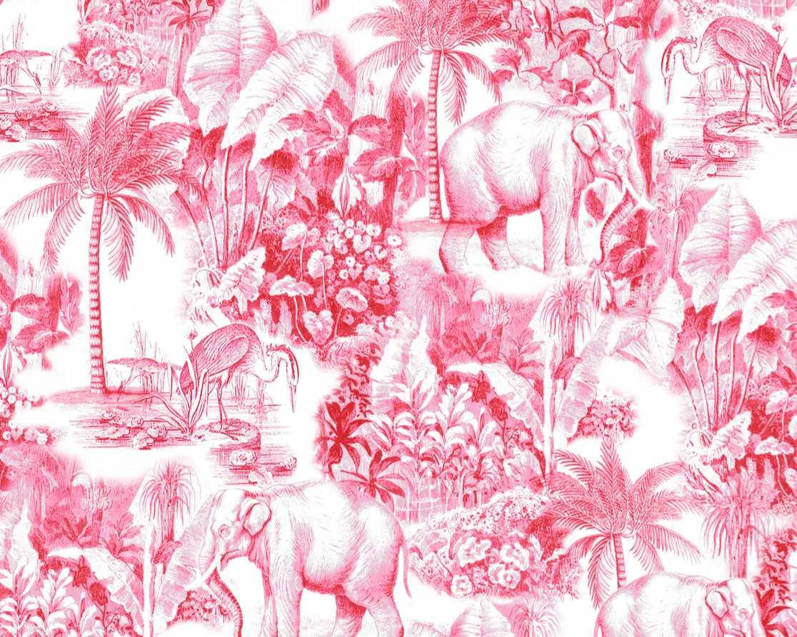 Palm Grove Toile Pima Knit Long-Sleeved Pajama