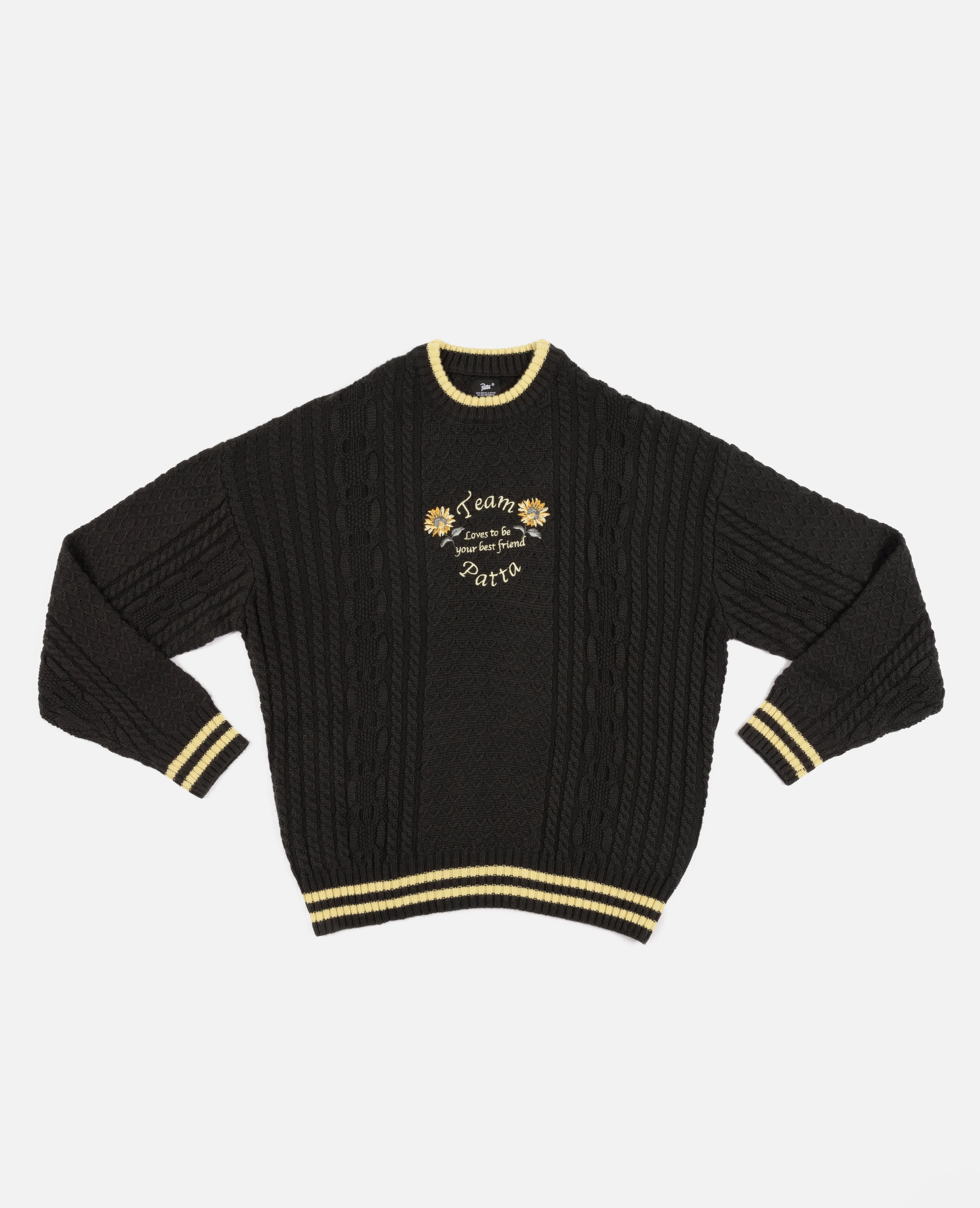 Patta Loves You Cable Knitted Sweater (Pirate Black)