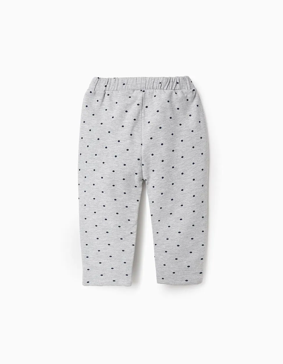 Polka Dot Trousers for Baby Girls, Grey/Dark Blue