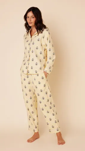 Queen Bee Flannel Pajama - Honey