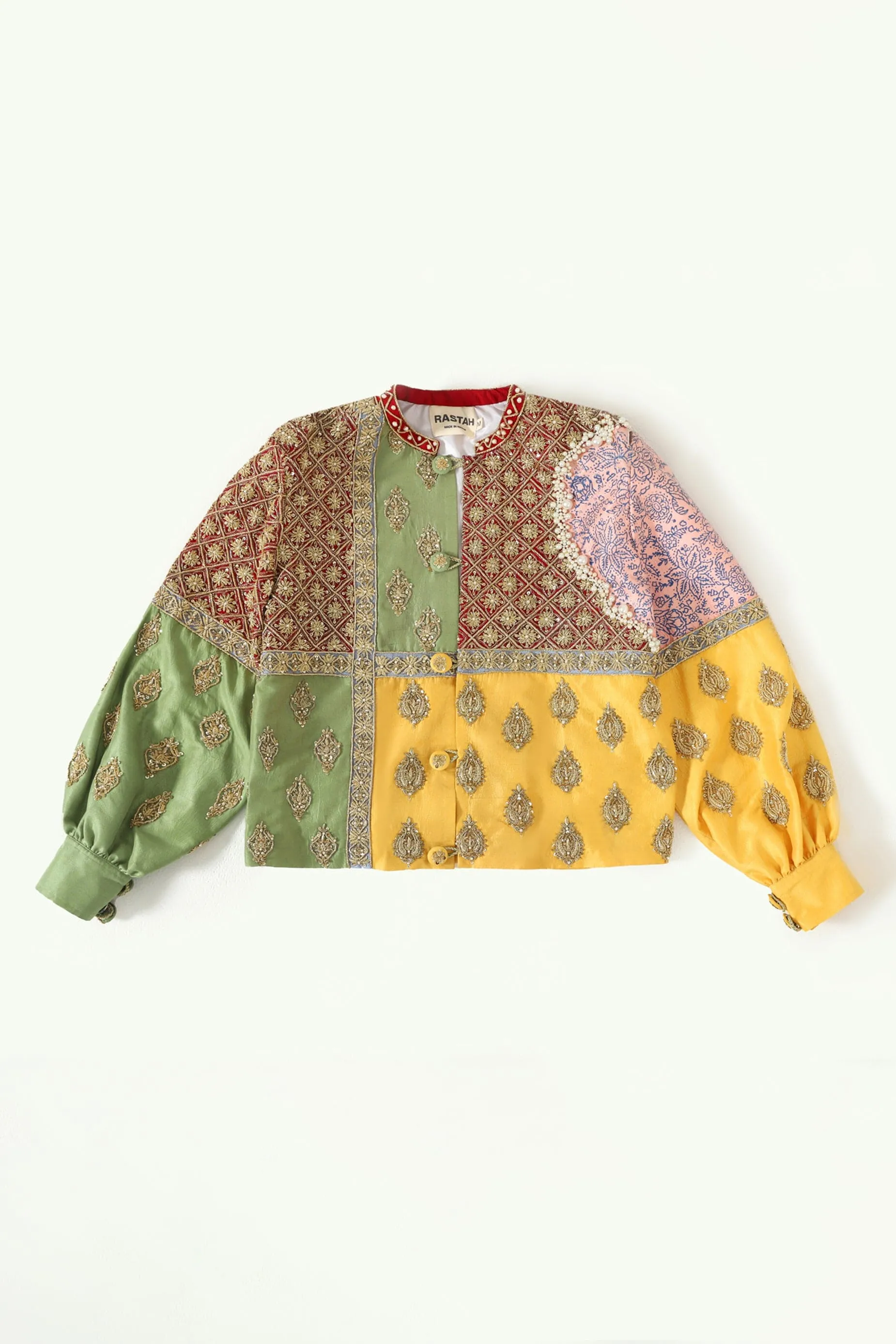 "BARSAAT" HAND EMBROIDERED SILK SHIRT-JACKET