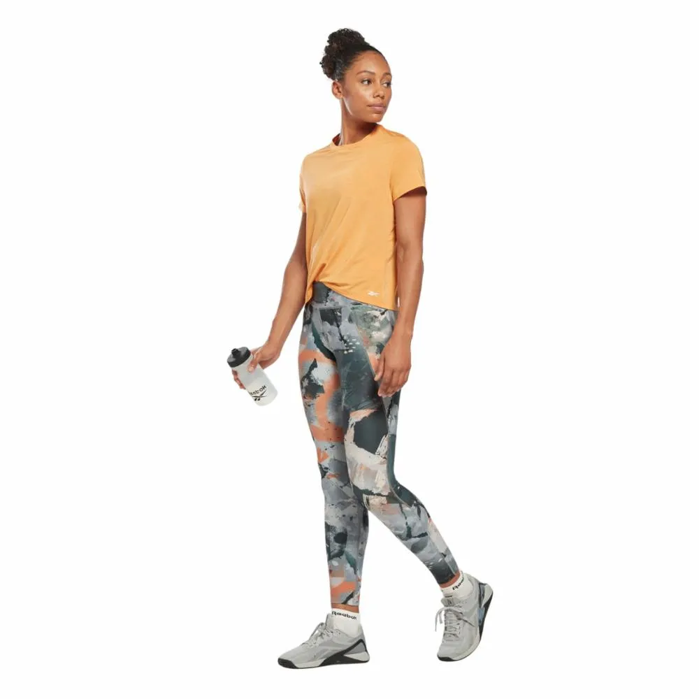 Reebok Apparel Women Lux Allover Print Bold Leggings PUGRY3