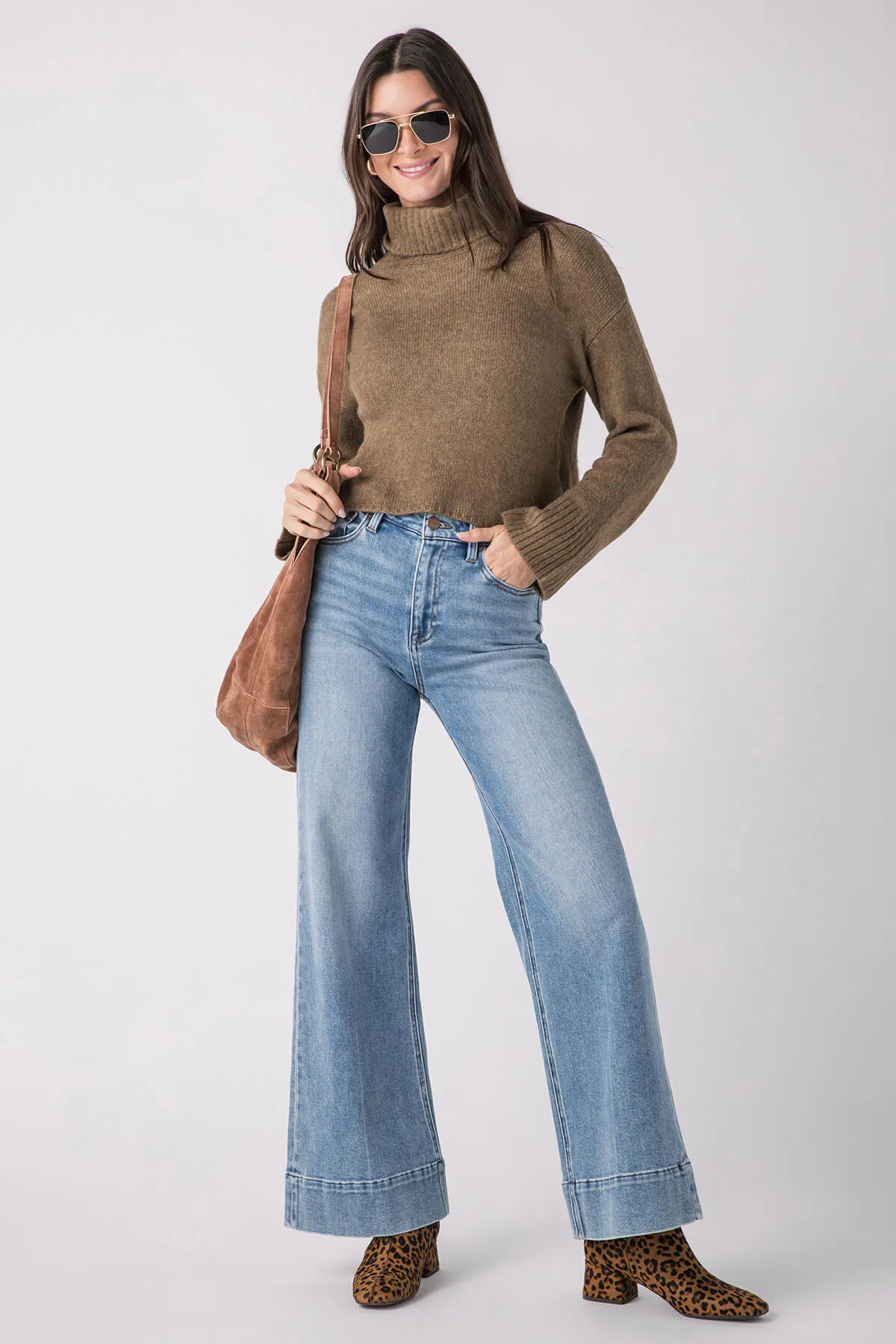 Risen Jay Wide Leg Wide Hem Trouser Jeans