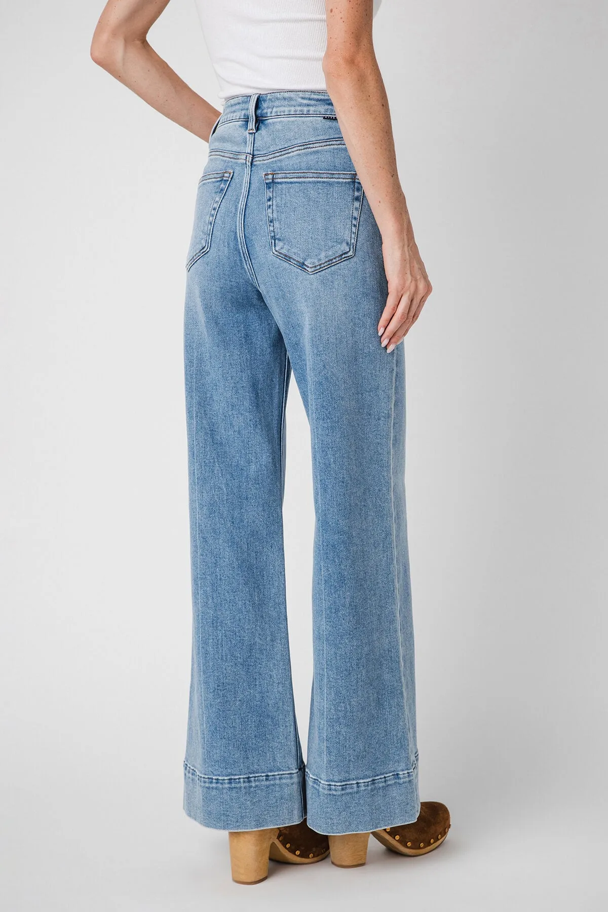 Risen Jay Wide Leg Wide Hem Trouser Jeans