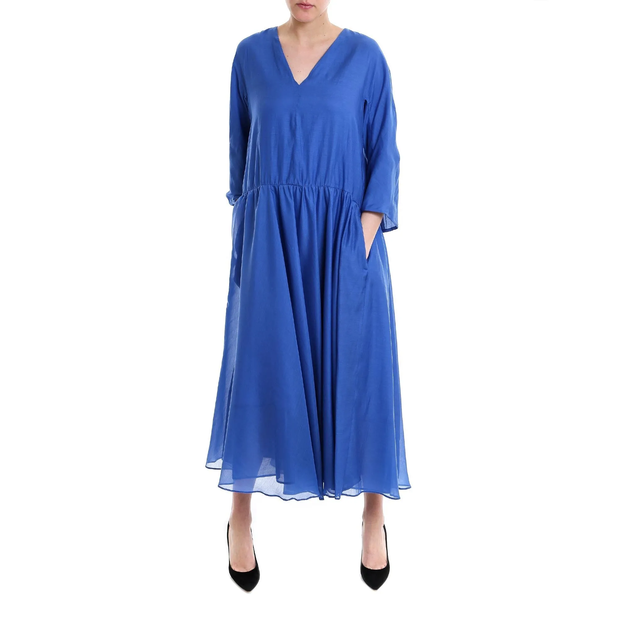 'S Max Mara Gathered Skirt Dropped Waist Dress