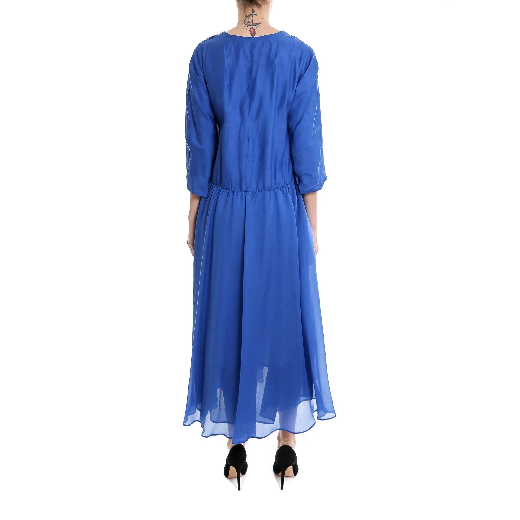 'S Max Mara Gathered Skirt Dropped Waist Dress