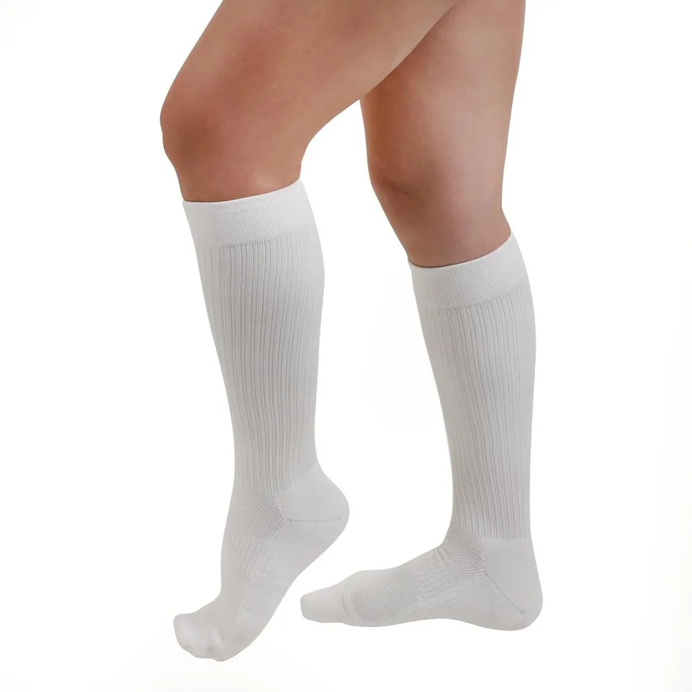 Salvere Recovery Wear, Knee High Unisex Cushion Sole Socks, Closed Toe, 15-20 mmHg